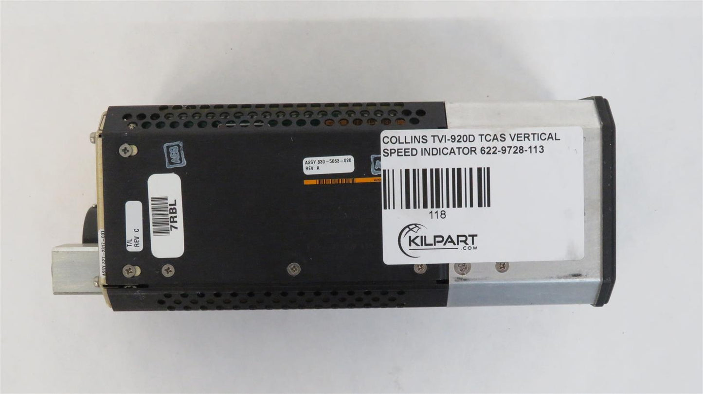 COLLINS TVI-920D TCAS VERTICAL SPEED INDICATOR 622-9728-113