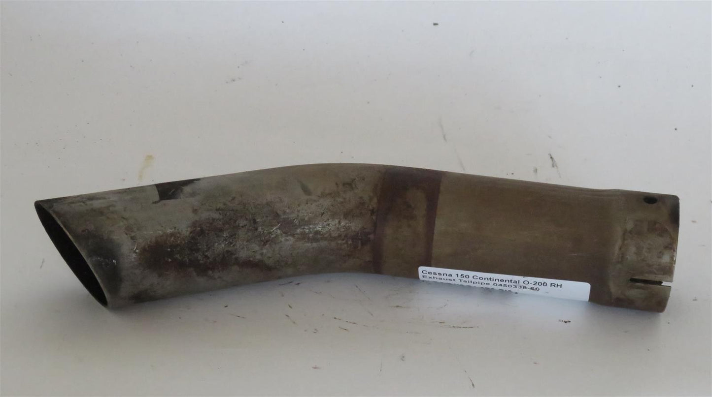 Cessna 150 Continental O-200 RH Exhaust Tailpipe 0450338-66