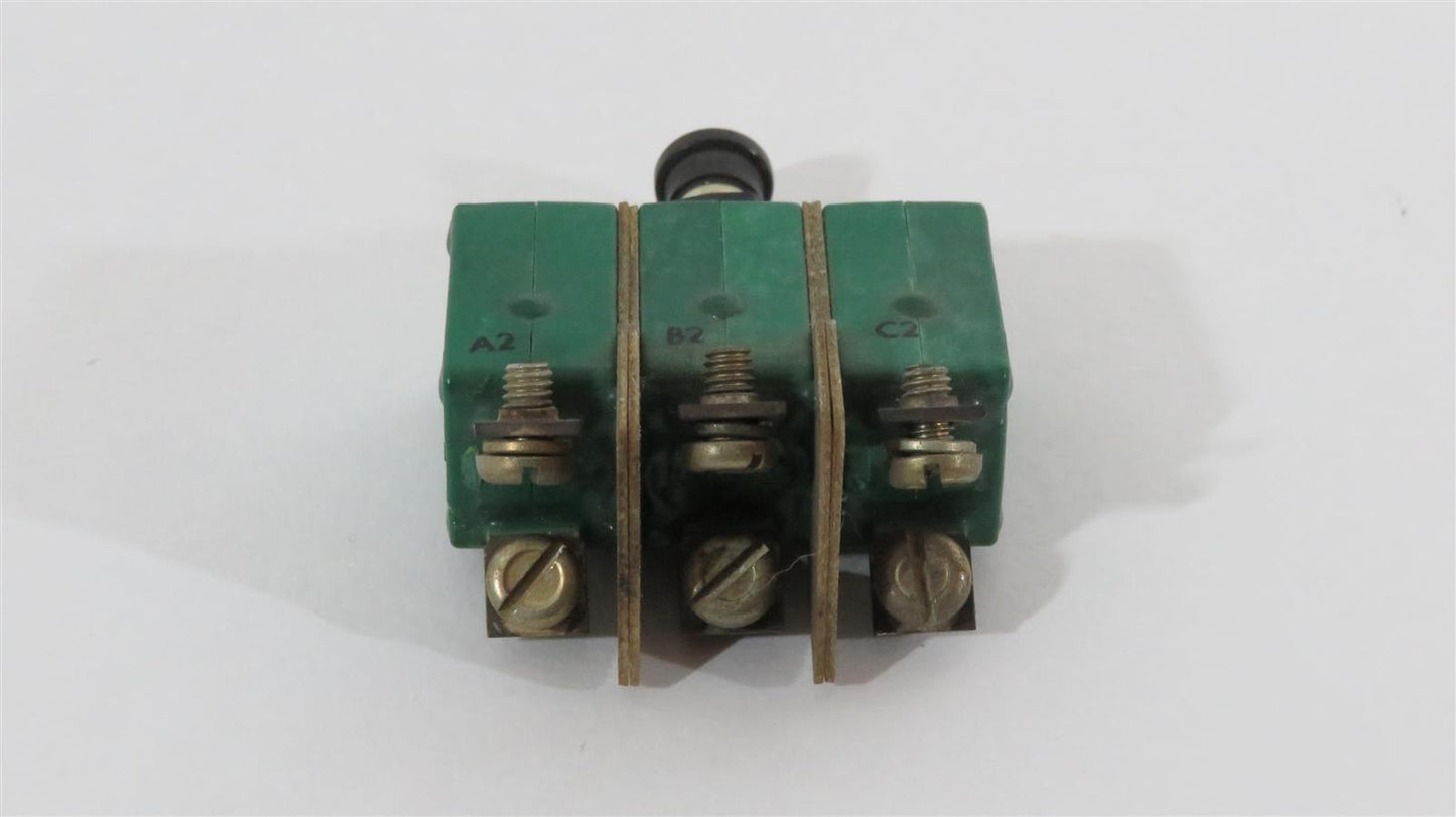 KLIXON 6TC14-10 10A 10AMP Tripple Aircraft Circuit Breaker