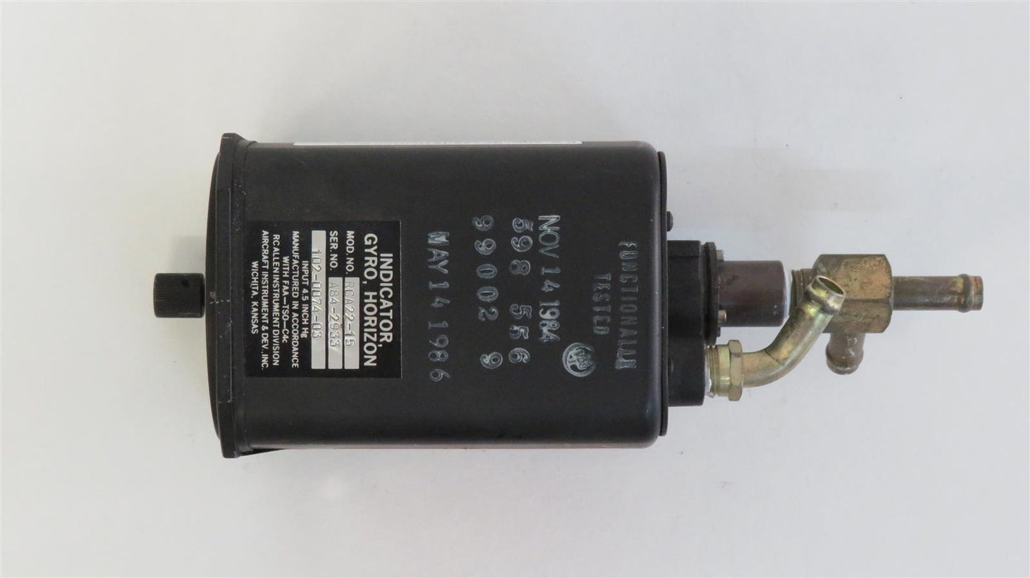 R.C. Allen RCA22-15 Horizon Gyro Indicator 102-0074-03
