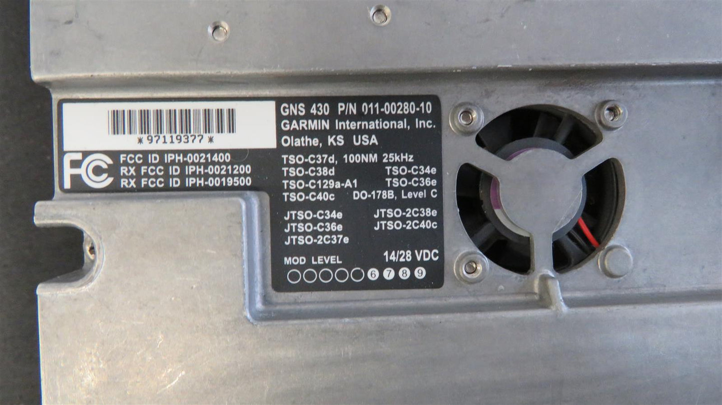 Garmin GNS 430 COM NAV GPS Moving Map 011-00280-10
