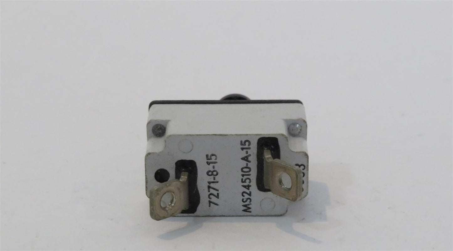 KLIXON MS24510A-15 7271-8-15 15A 15AMP Aircraft Circuit Breaker