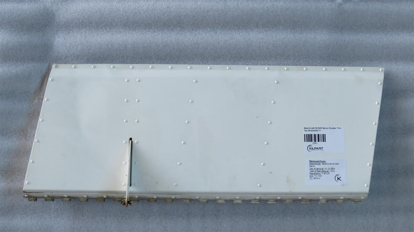 Beechcraft 95-B55 Baron Rudder Trim Tab 96-630000-71