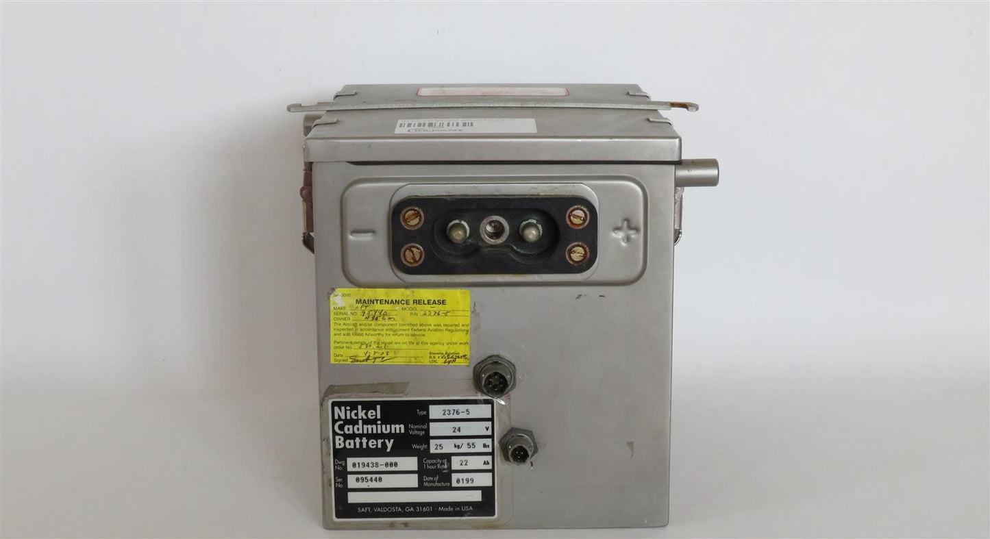 SAFT 019438-000 24V 22Ah Nickel Cadmium Battery Model 2376-5