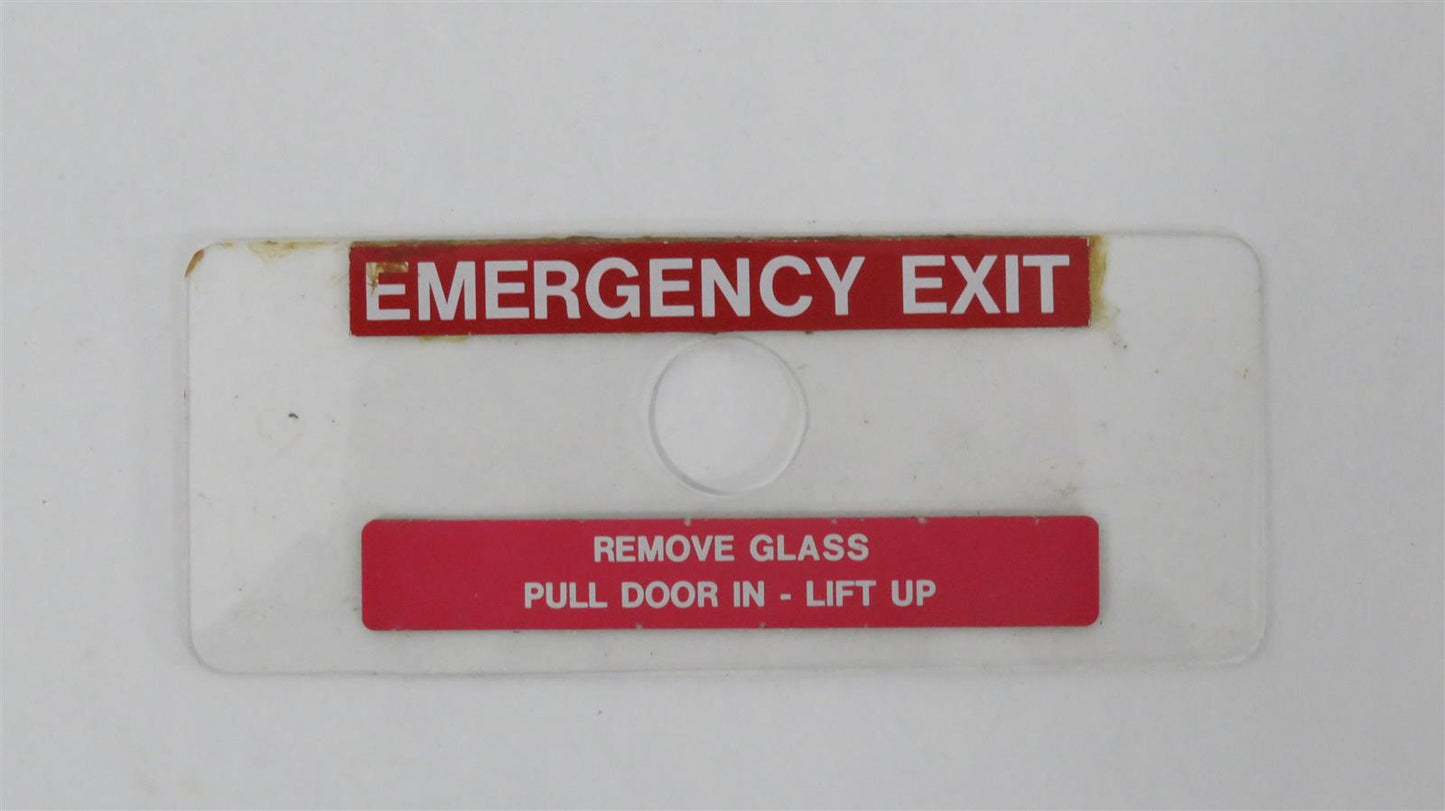 Piper PA-46-310P Malibu PLACARD ASSEMBLY Emergency Exit 84987-02