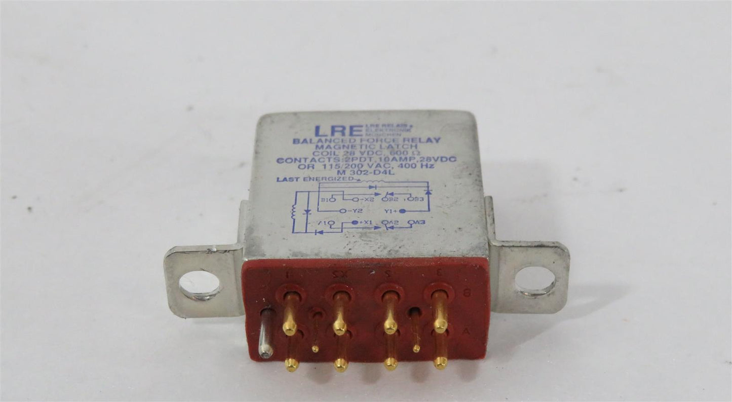 Aircraft Relay Sealed 10AMPS 115VAC & 28VDC M302-D4L