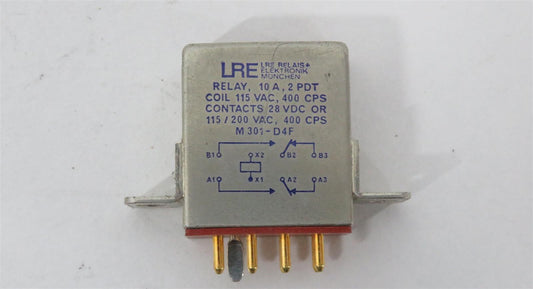 Aircraft Relay Sealed 10AMPS 115VAC & 28VDC M301-D4F