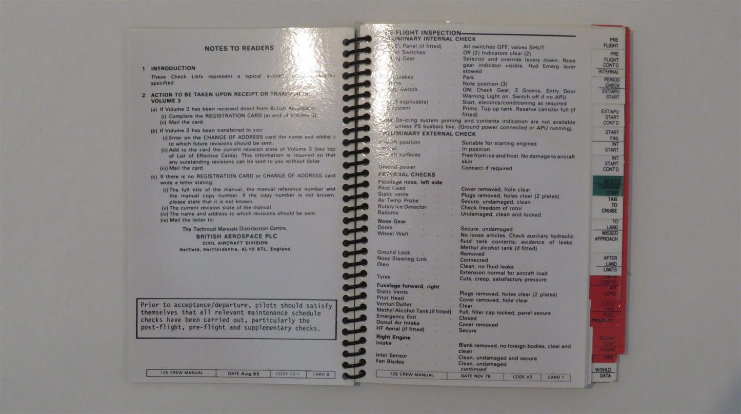 Hawker 125-700 Crew Manual Check Lists