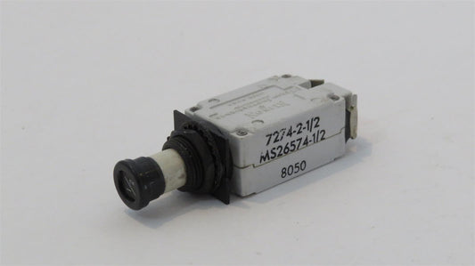 KLIXON MS26574-0.5 7274-2-0.5 0.5A 0.5AMP Aircraft Circuit Breaker