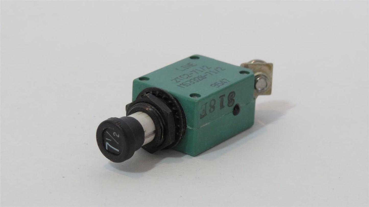 KLIXON MS3320-7.5 2TC2-7.5 7.5A 7.5AMP Aircraft Circuit Breaker