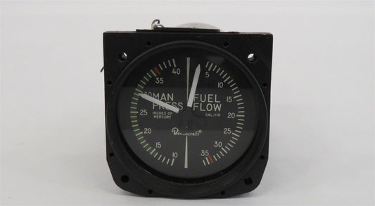 Beechcraft Manifold Pressure & Fuel Flow Indicator 36-380073-3 651035-4