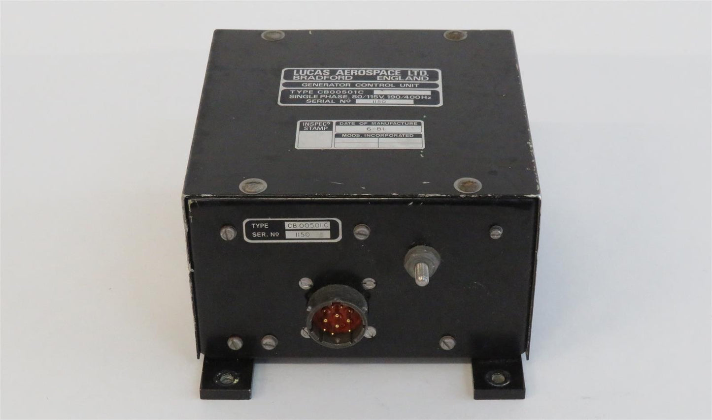 LUCAS AEROSPACE Generator Control Unit CB00501C