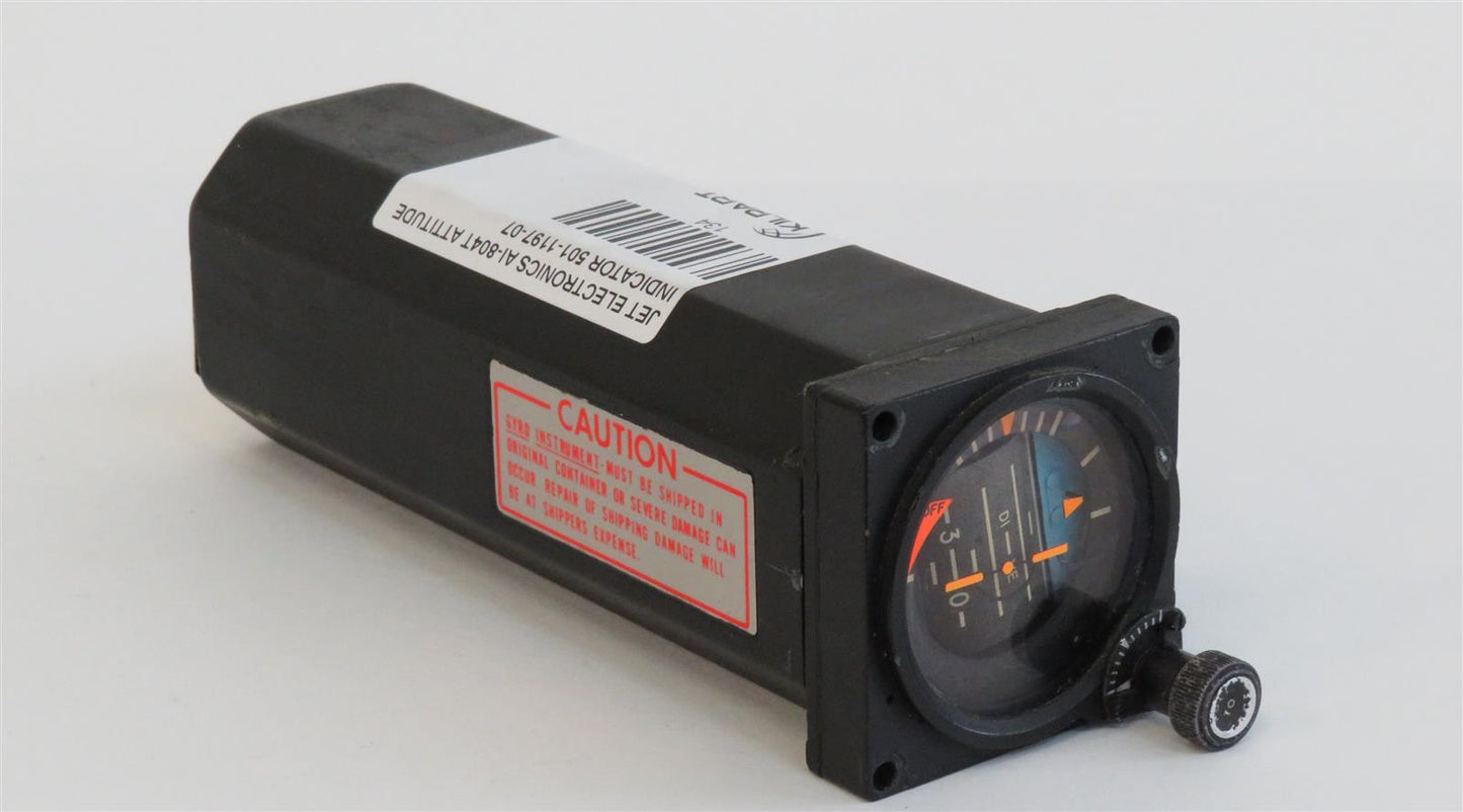 JET ELECTRONICS AI-804T ATTITUDE INDICATOR 501-1197-07