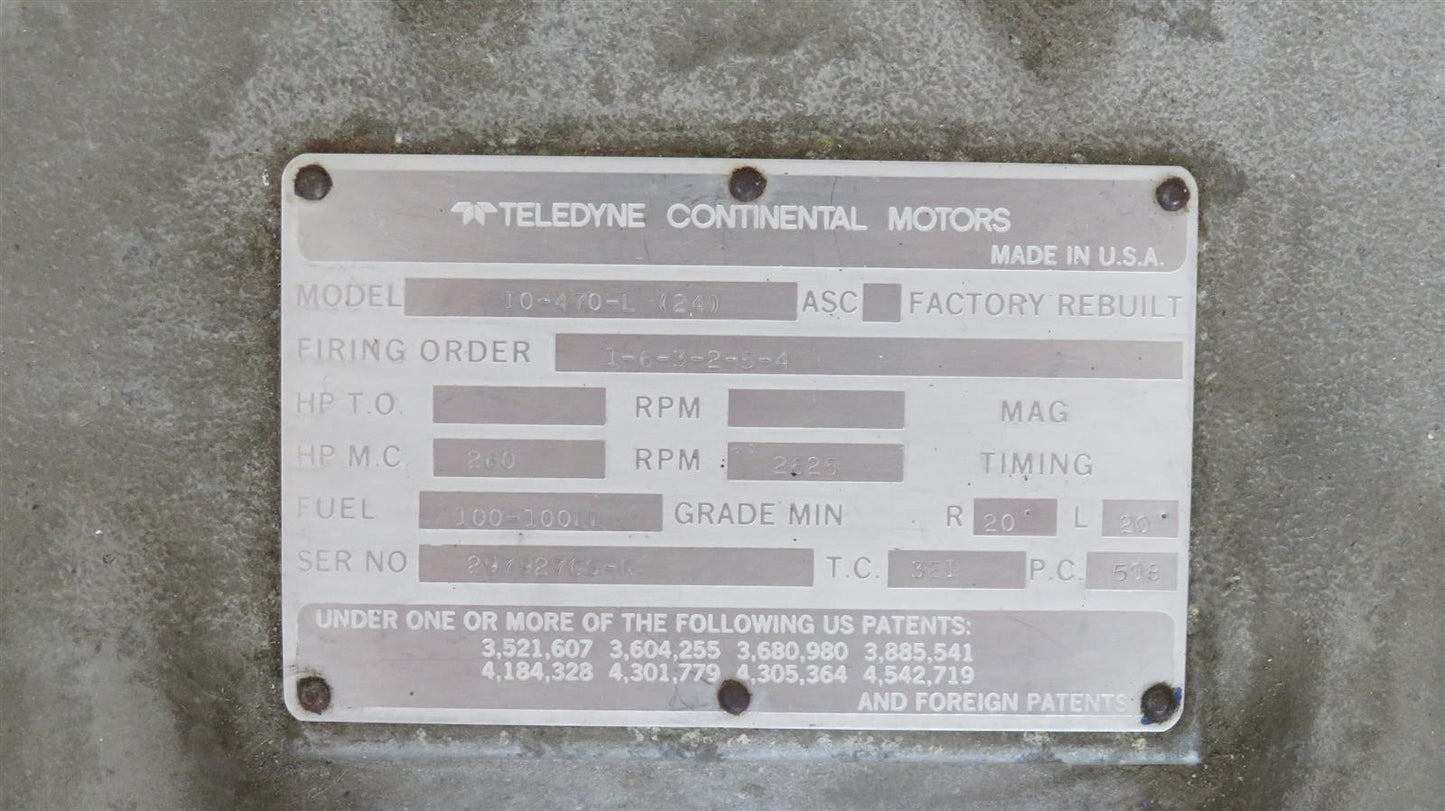 Teledyne Continental Motors IO-470-L (24) Crankcase Studding Assy 642177A1