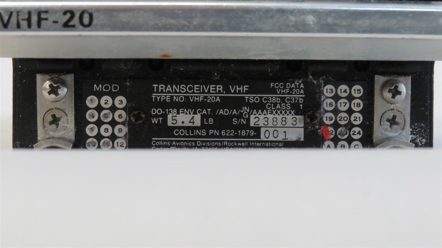 COLLINS VHF-20A VHF Transceiver 622-1879-001