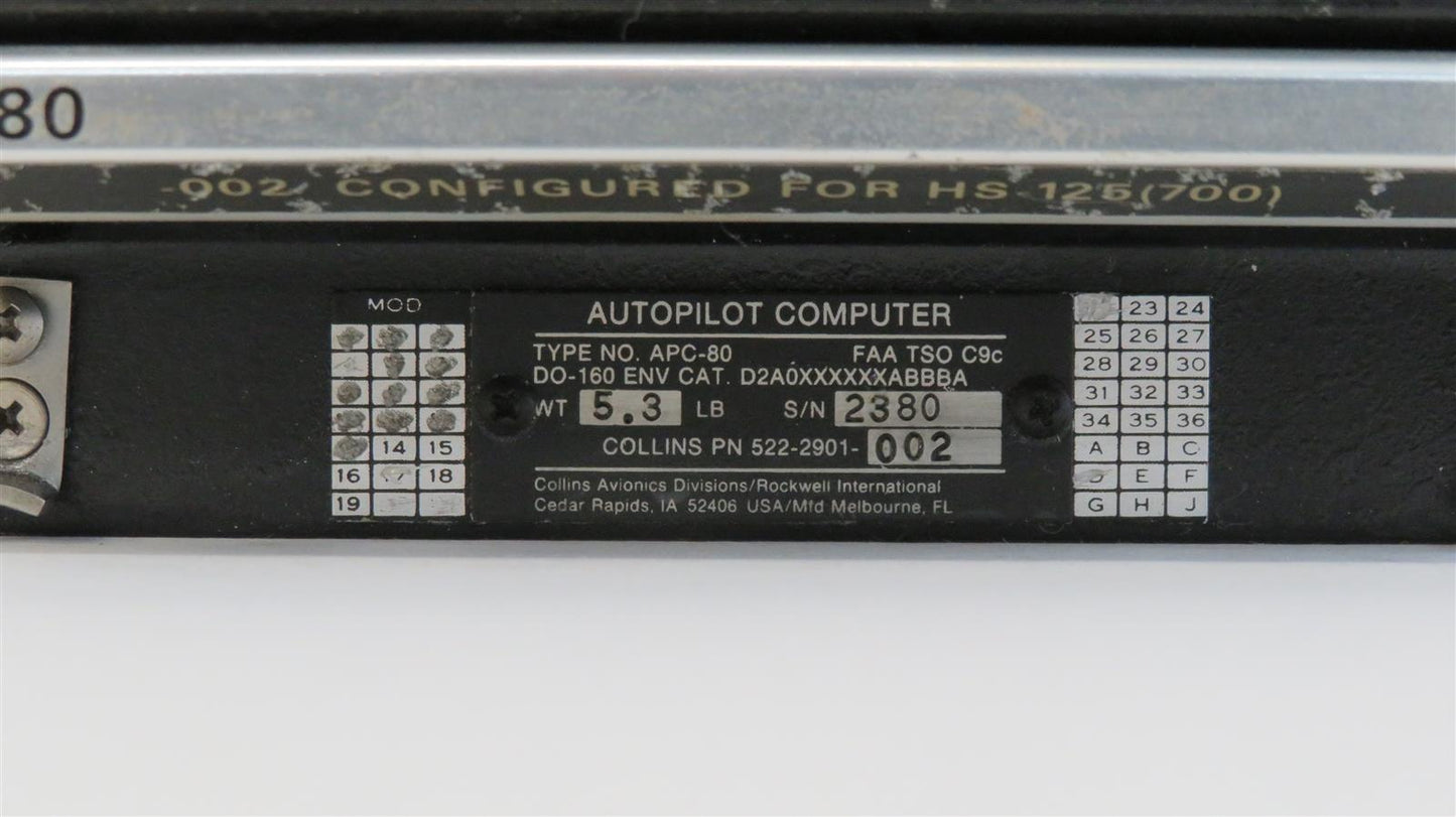 COLLINS APC-80 AUTOPILOT COMPUTER 522-2901-002