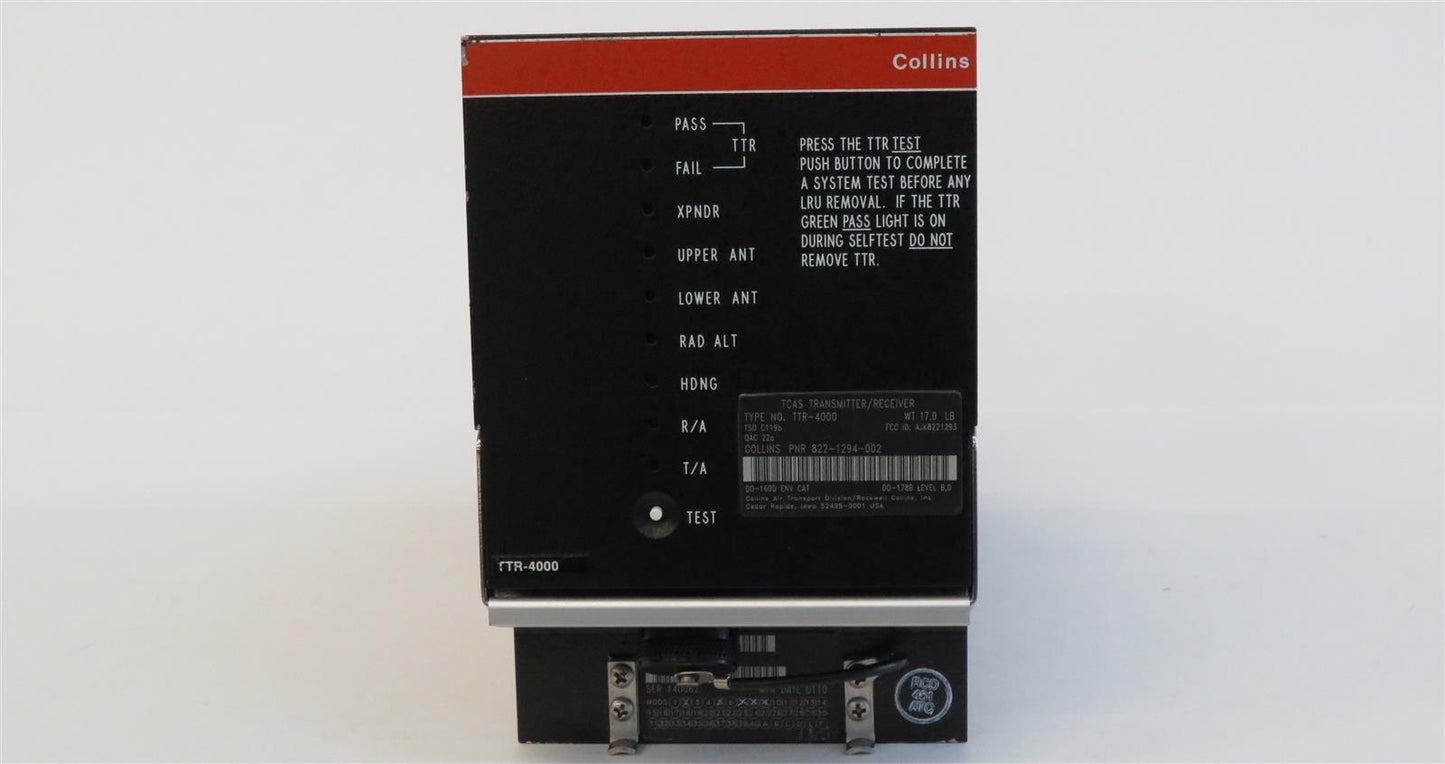 COLLINS TTR-4000 TCAS Transmitter Receiver 822-1294-002