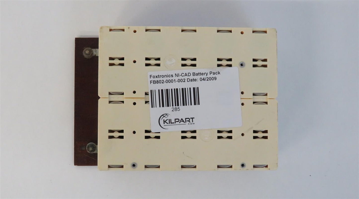 Foxtronics NI-CAD 24V Battery Pack FB802-0001-002 Date: 04/2009