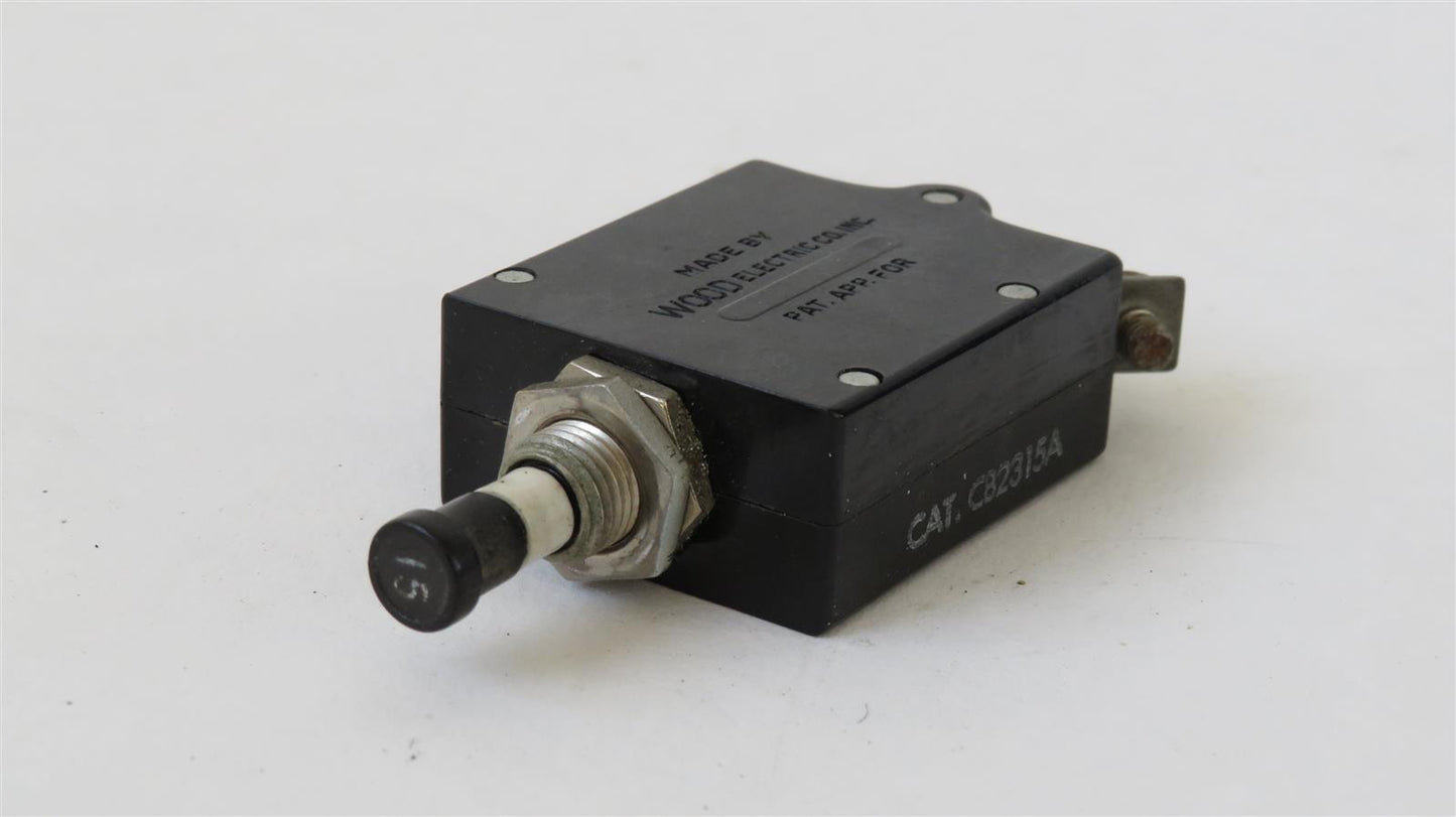 Wood 15A 15Amps Aircraft Circuit Breaker CB-2315A
