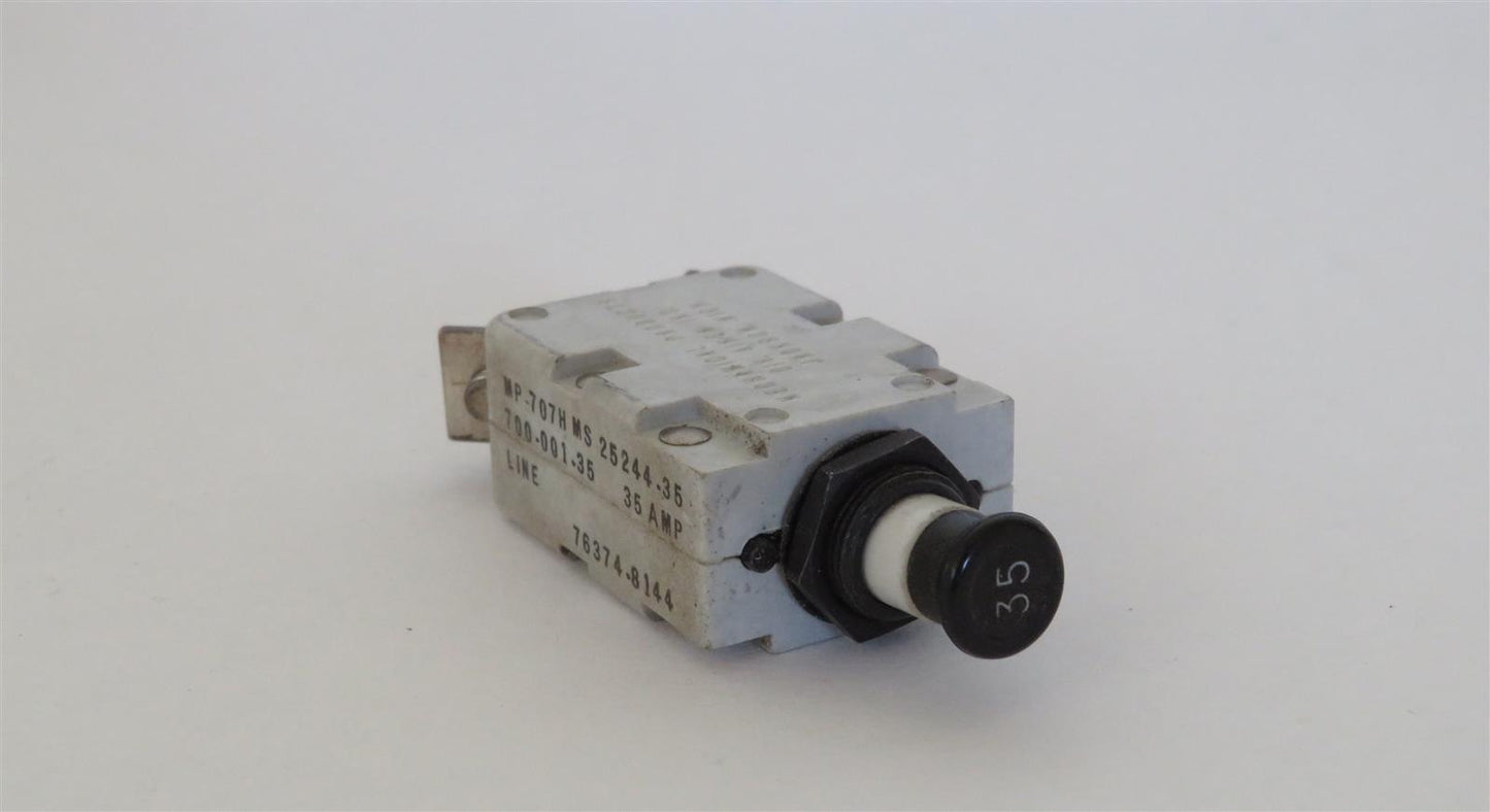 Mechanical Products MP-707H, MS25244-35 35A 35AMP Aircraft Circuit Breaker