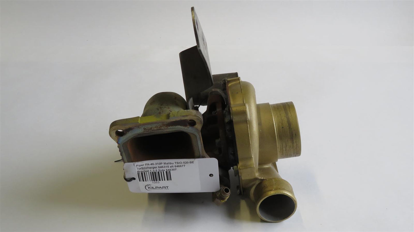 Piper PA-46-310P Malibu TSIO-520-BE Turbocharger RH 646315 alt 646677 Bracket 1-3-5 Side 646307