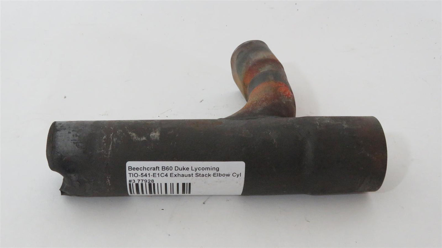 Beechcraft B60 Duke Lycoming TIO-541-E1C4 Exhaust Stack Elbow Cyl #3 77928