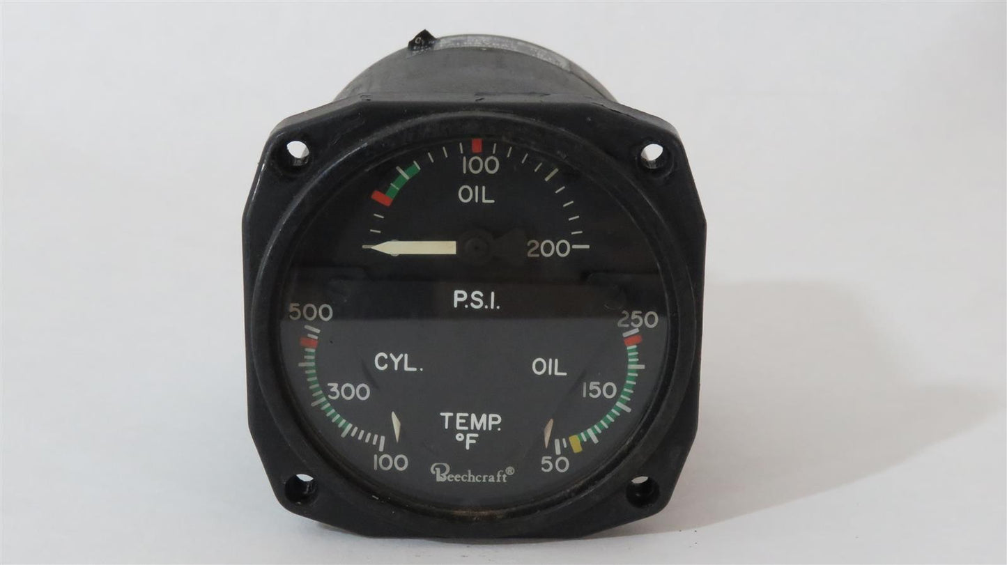 Beechcraft 95-B55 Engine Gauge 96-380016-1 or 22-804-08-1