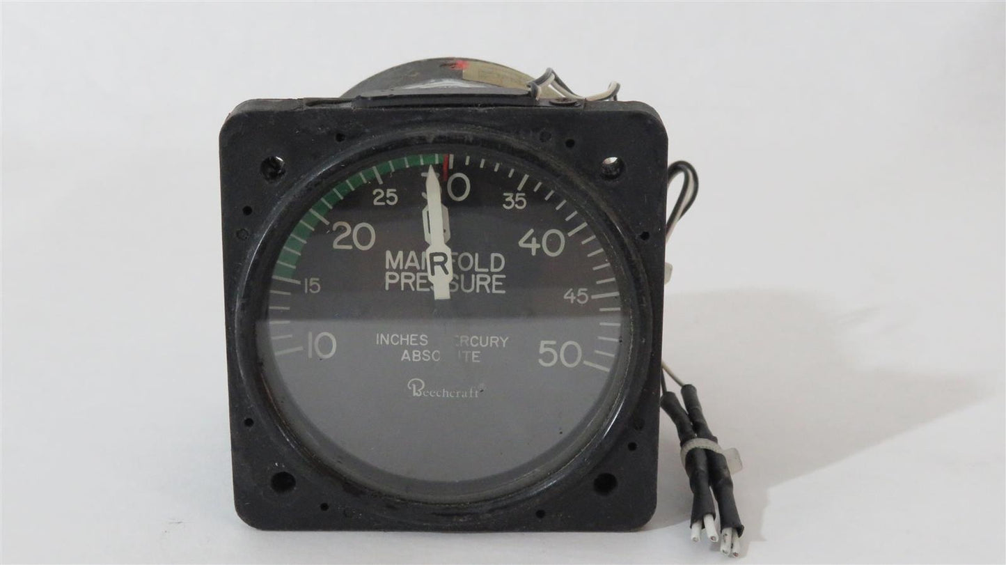 Beechcraft 95-B55 Manifold Pressure Gauge Indicator 96-384056-1