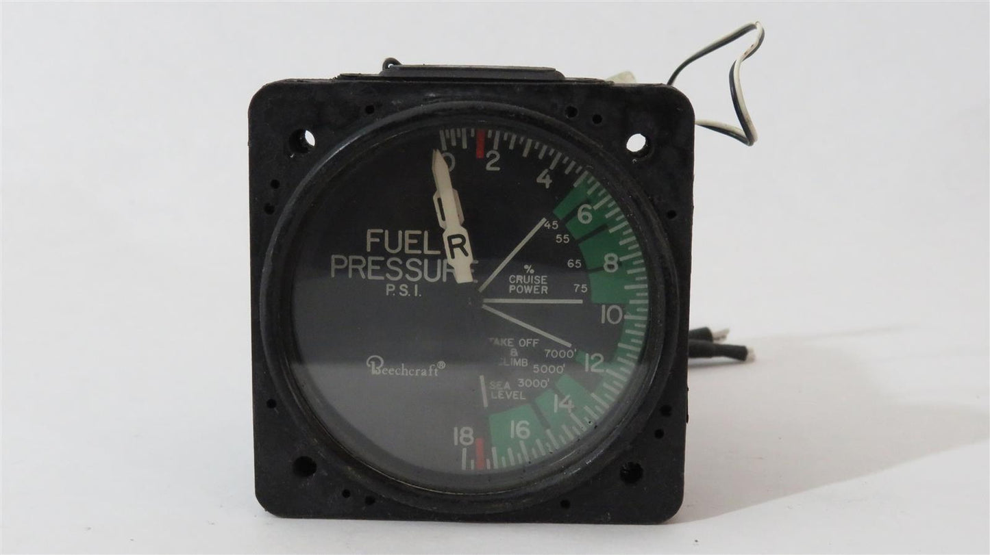 Beechcraft 95-B55 Fuel Pressure Gauge Indicator 96-380024