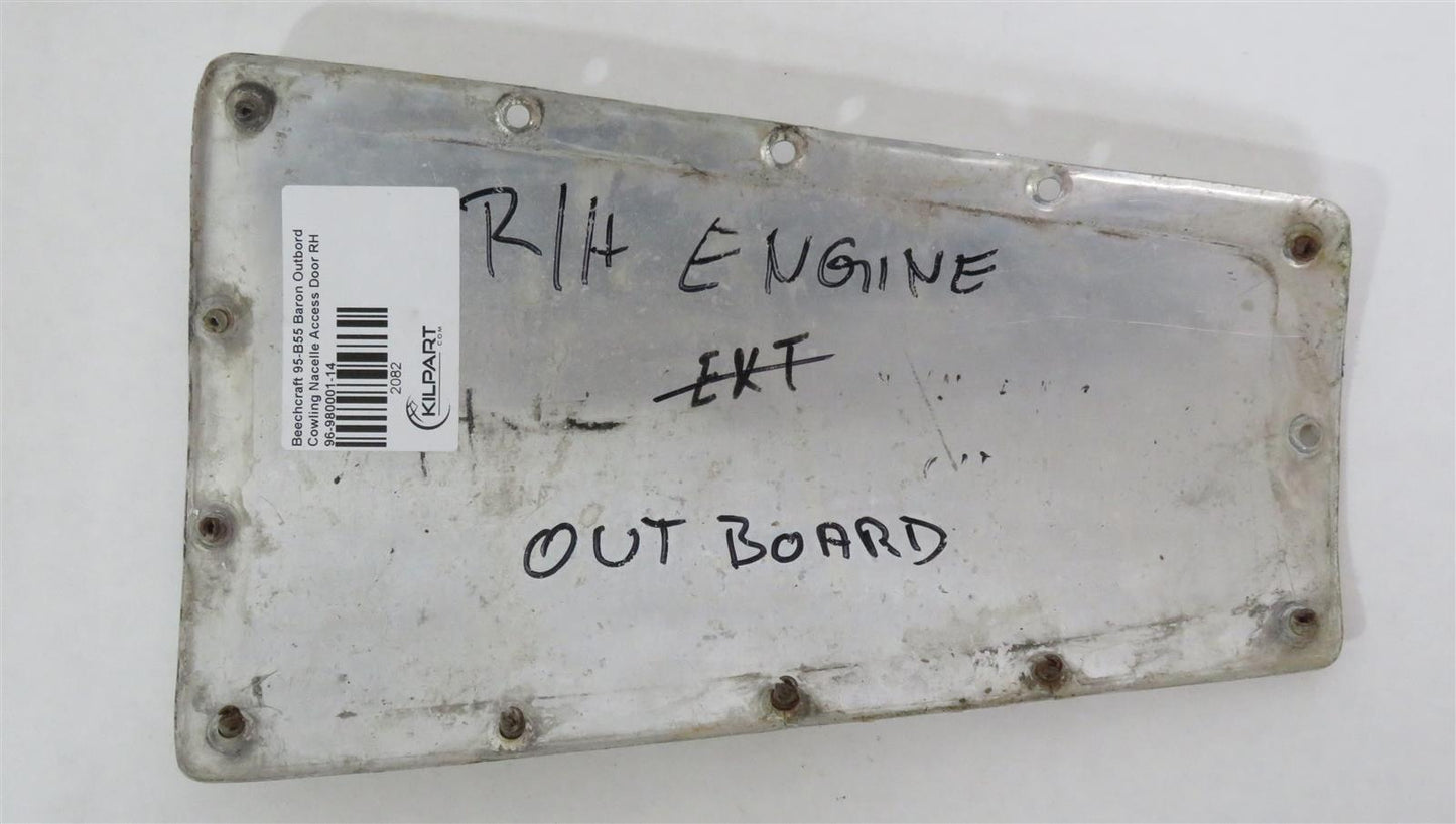 Beechcraft 95-B55 Baron Outbord Cowling Nacelle Access Door RH 96-980001-14