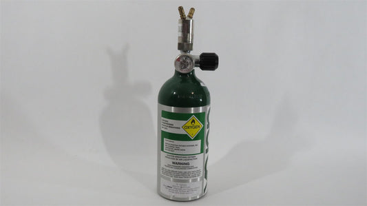 Aviator Breathing Oxygen 9 CuFt Cylinder with aerox Flowmeter and Oxysaver Cannula