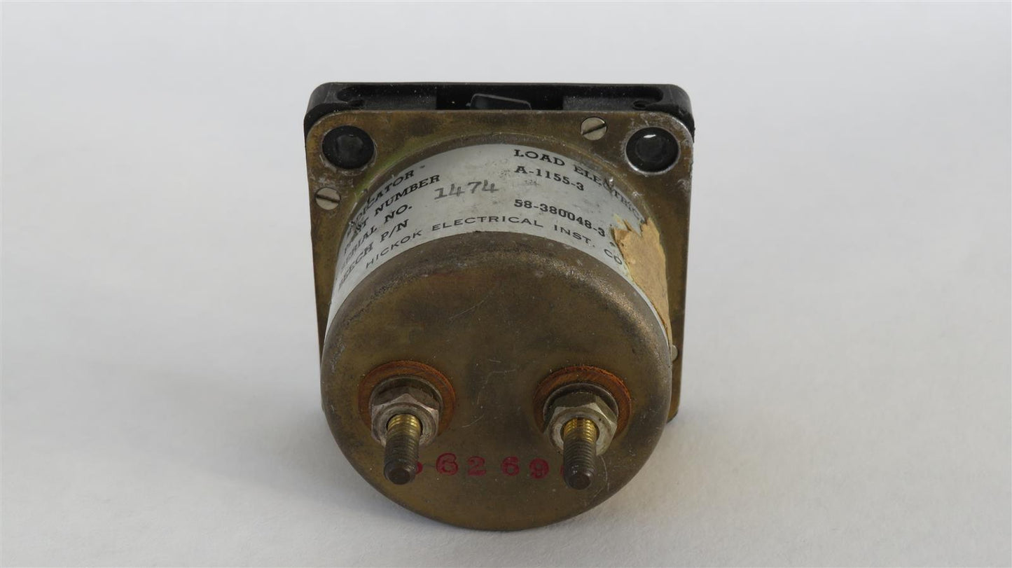 Beechcraft 95-B55 Loadmeter Indicator 58-380048-3 or A-1155-3