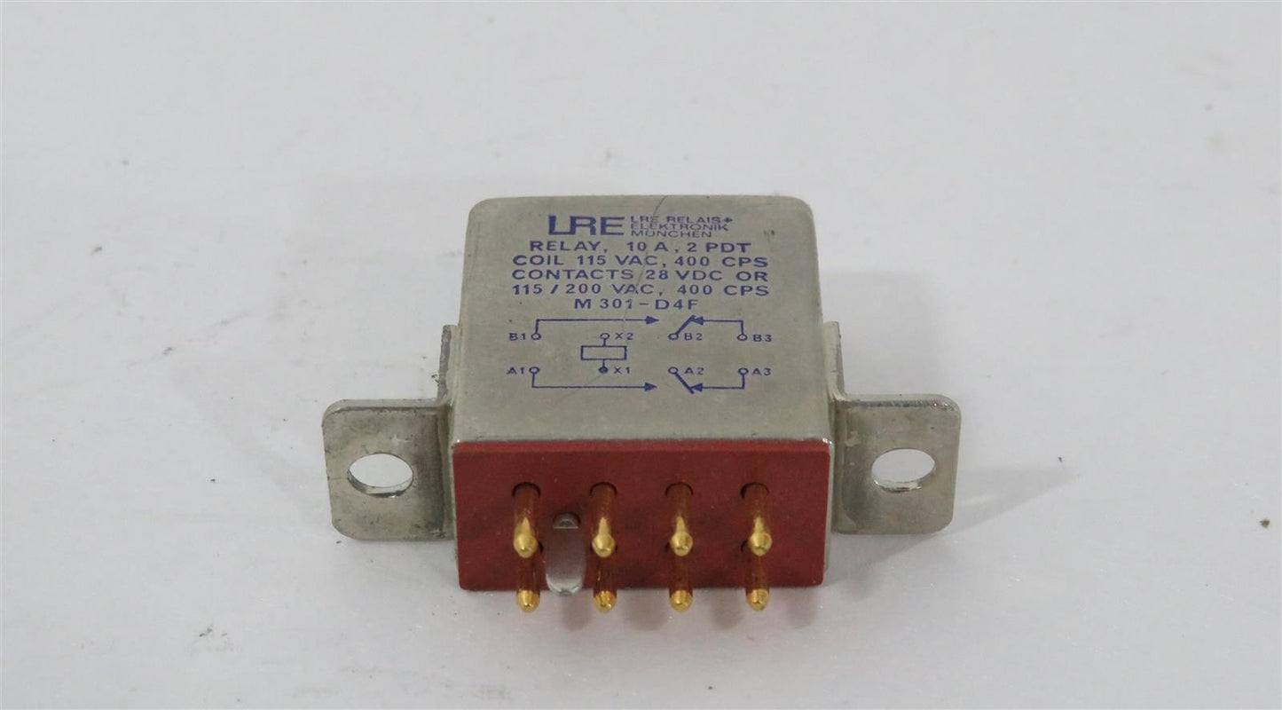 Aircraft Relay Sealed 10AMPS 115VAC & 28VDC M301-D4F