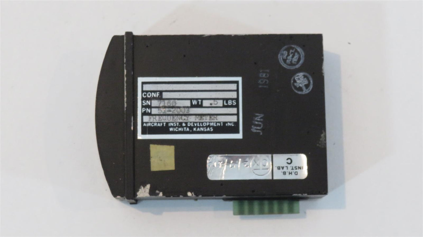 Hawker 125-700 800 Upper Panel AC Frequency Meter 51-2003 or 51B2620-2
