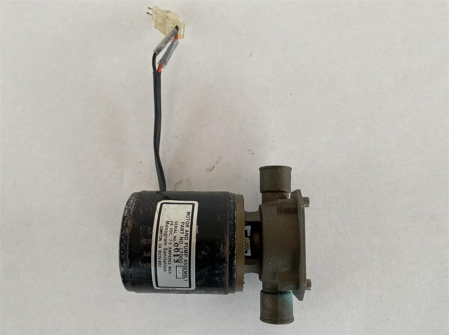 Hawker 125-700 800 Toilet Waterpump Monogram Sanitation 17000-515