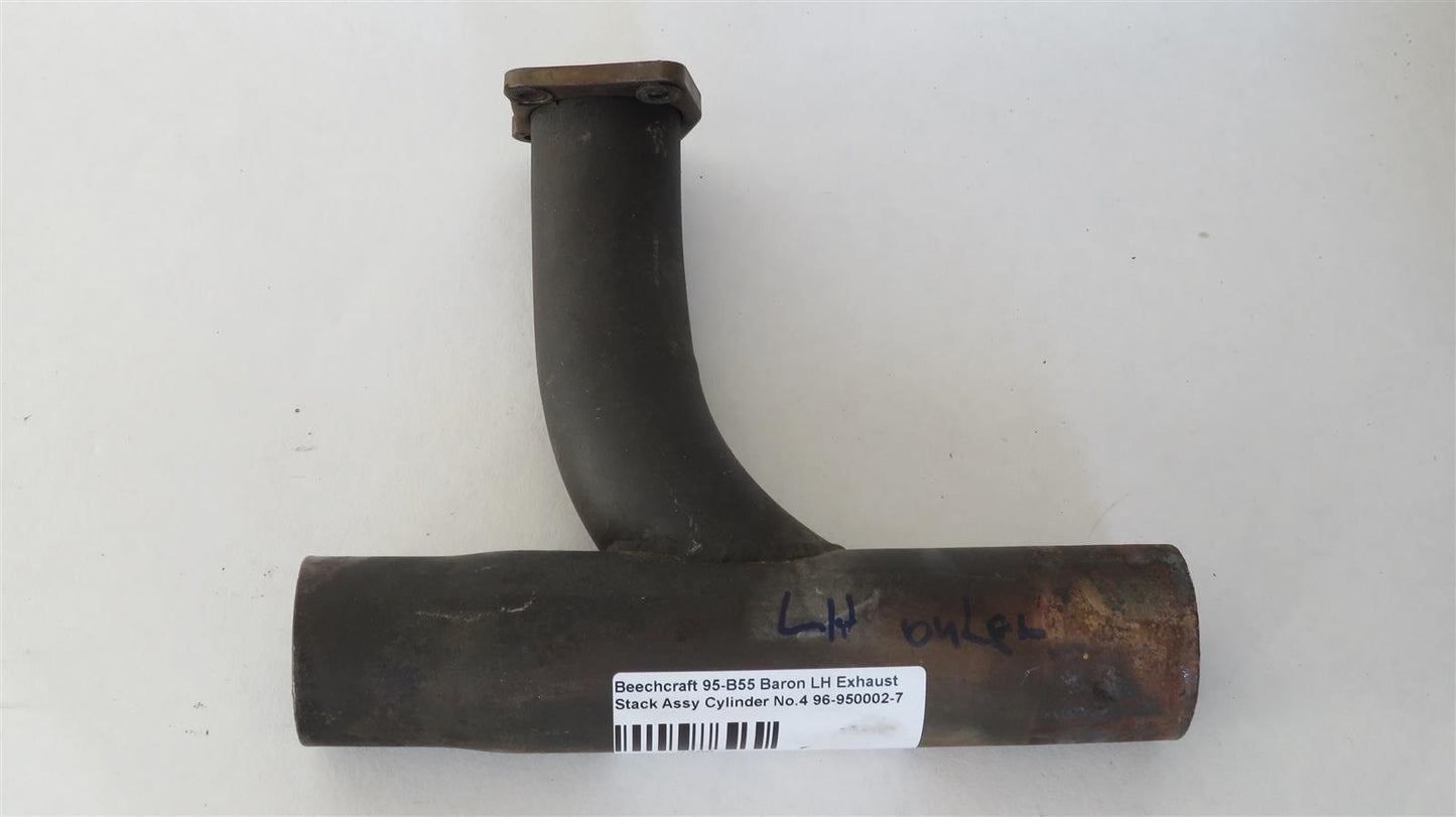 Beechcraft 95-B55 Baron Exhaust Stack Assy Cylinder No.4 96-950002-7