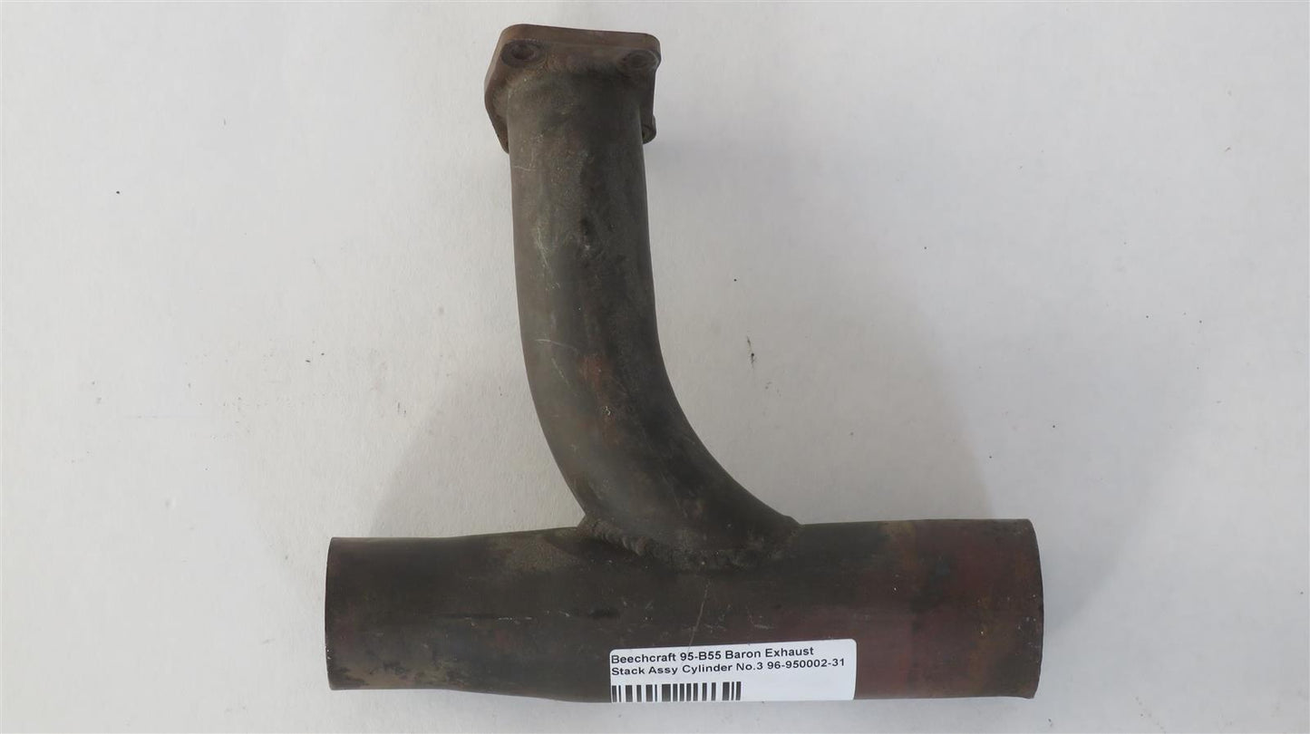 Beechcraft 95-B55 Baron Exhaust Stack Assy Cylinder No.3 96-950002-31