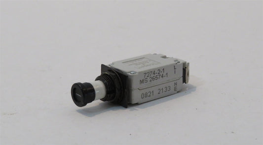 KLIXON MS26574-1 7274-2-1 1A 1AMP Aircraft Circuit Breaker