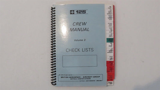 Hawker 125-700 Crew Manual Check Lists