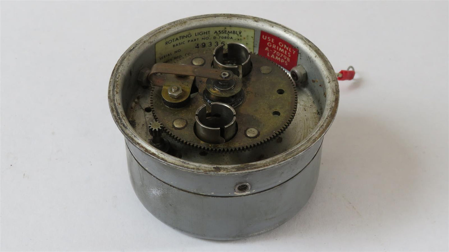 Grimes D-7080A Upper Rotating Beacon Light Assy 95-364027-17 or 95-364027-608