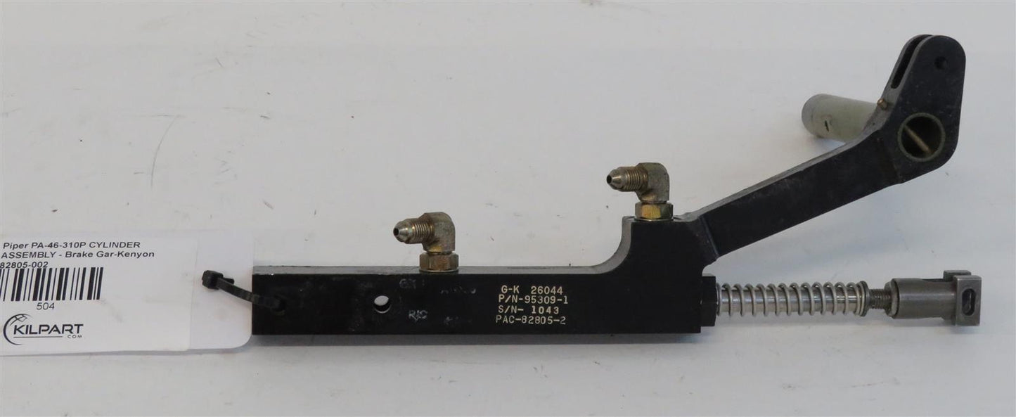 Piper PA-46-310P Malibu CYLINDER ASSEMBLY Brake Gar-Kenyon 82805-02 82805-002 TUBE Rudder Pedal Inner 82810-04 82810-004 Lefthand