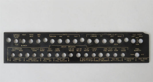 Beechcraft 95-B55 Baron Circuit Breaker Sub Panel Assembly LH 96-324062-3