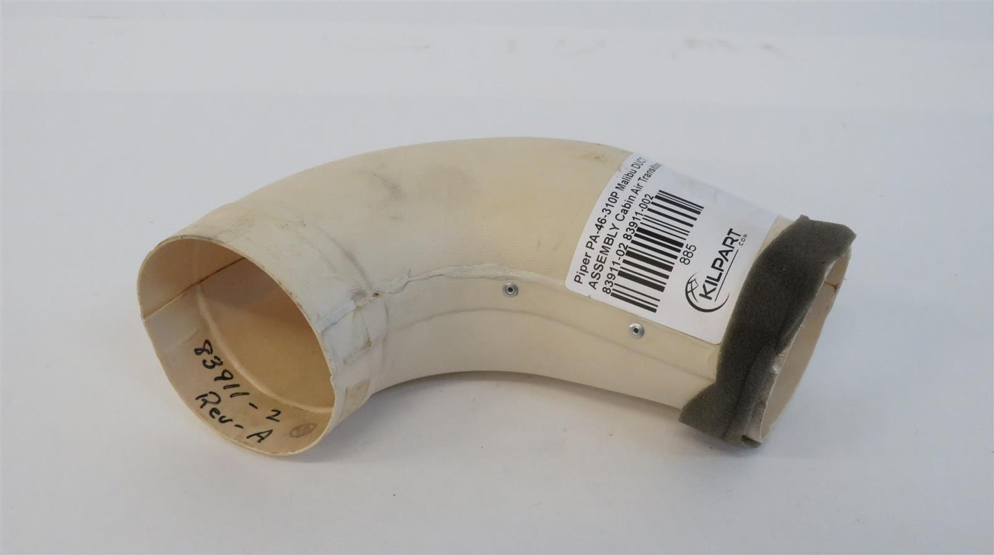 Piper PA-46-310P Malibu DUCT ASSEMBLY Cabin Air Transition Left 83911-02 83911-002